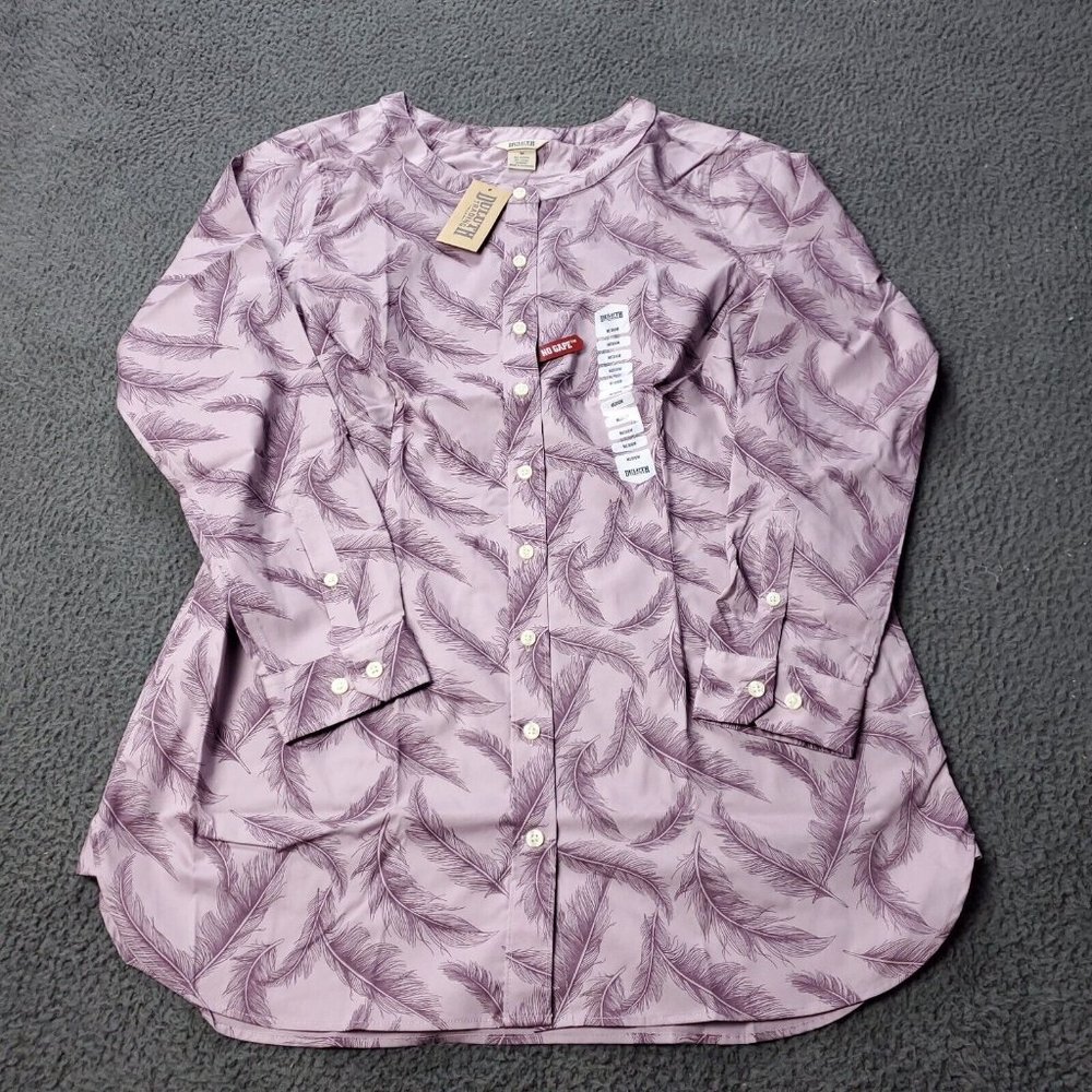 NEW $69.50 Duluth Trading Co. Wrinklefighter Tunic Shirt  Womens M Medium